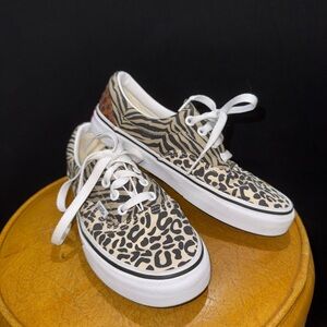 Vans Era Safari Size Mens 4.5 Women 6 Leopard Zebra Multi Skate Shoes Sneakers
